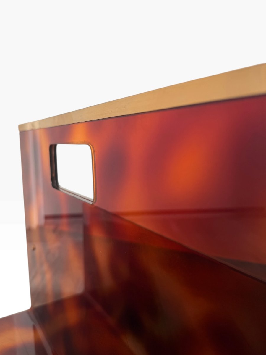 Magazine Rack And Umbrella Stand Attributed To Michel Dumas, Plexiglas, 1970-photo-7