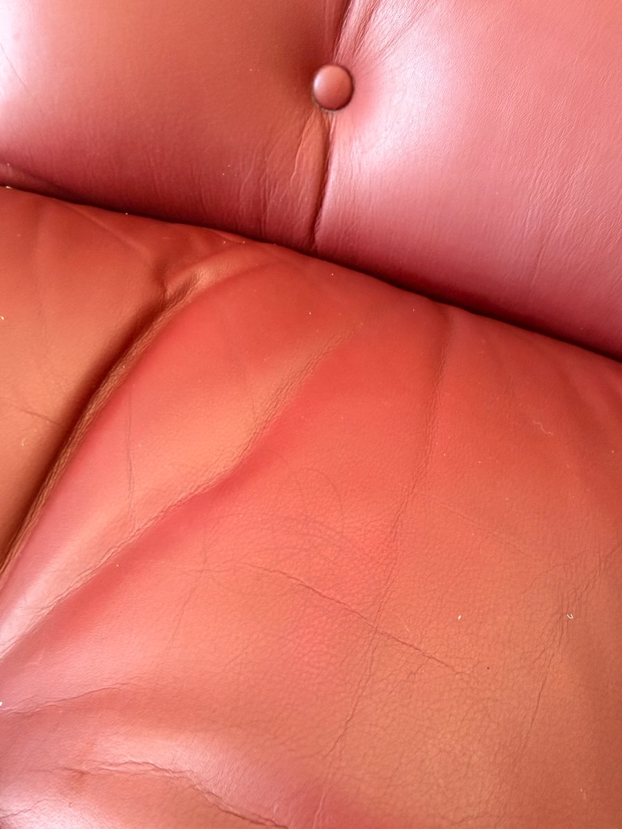 Pair Of Executive Armchairs, Charles Pollock For Knoll, Leather, 1960s-photo-8