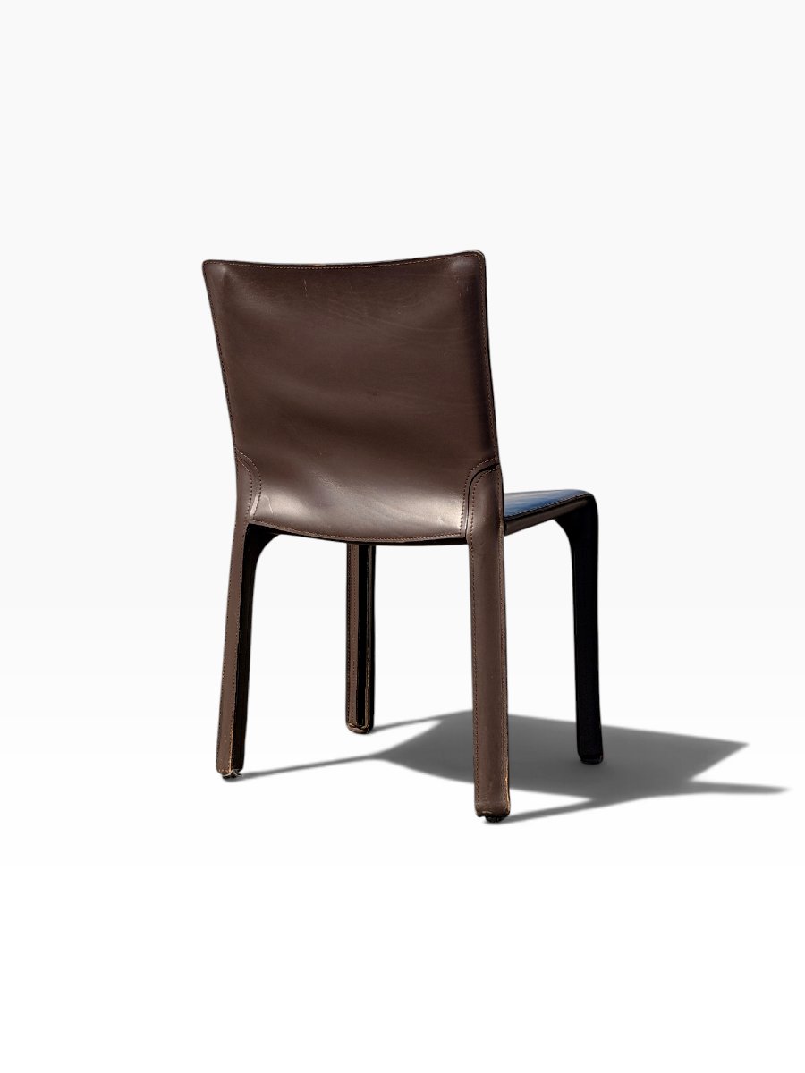 Cab 412 Chair, Designed By Mario Bellini For Cassina, Brown Leather-photo-4