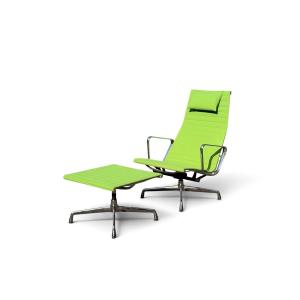 Fauteuil Lounge EA 124 et son Ottoman EA 125, Charles & Ray Eames pour Vitra