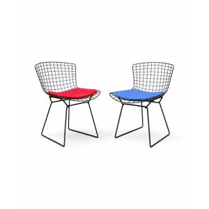 Paire de Chaises "Wire" par Harry Bertoia pour Knoll (Édition Vintage, Brasures Laiton)