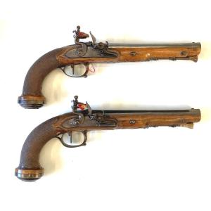 Paire De Pistolets d'Officier