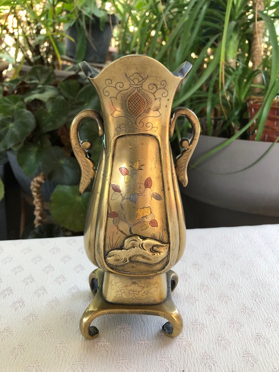 Pair Of Bronze Vases-photo-4