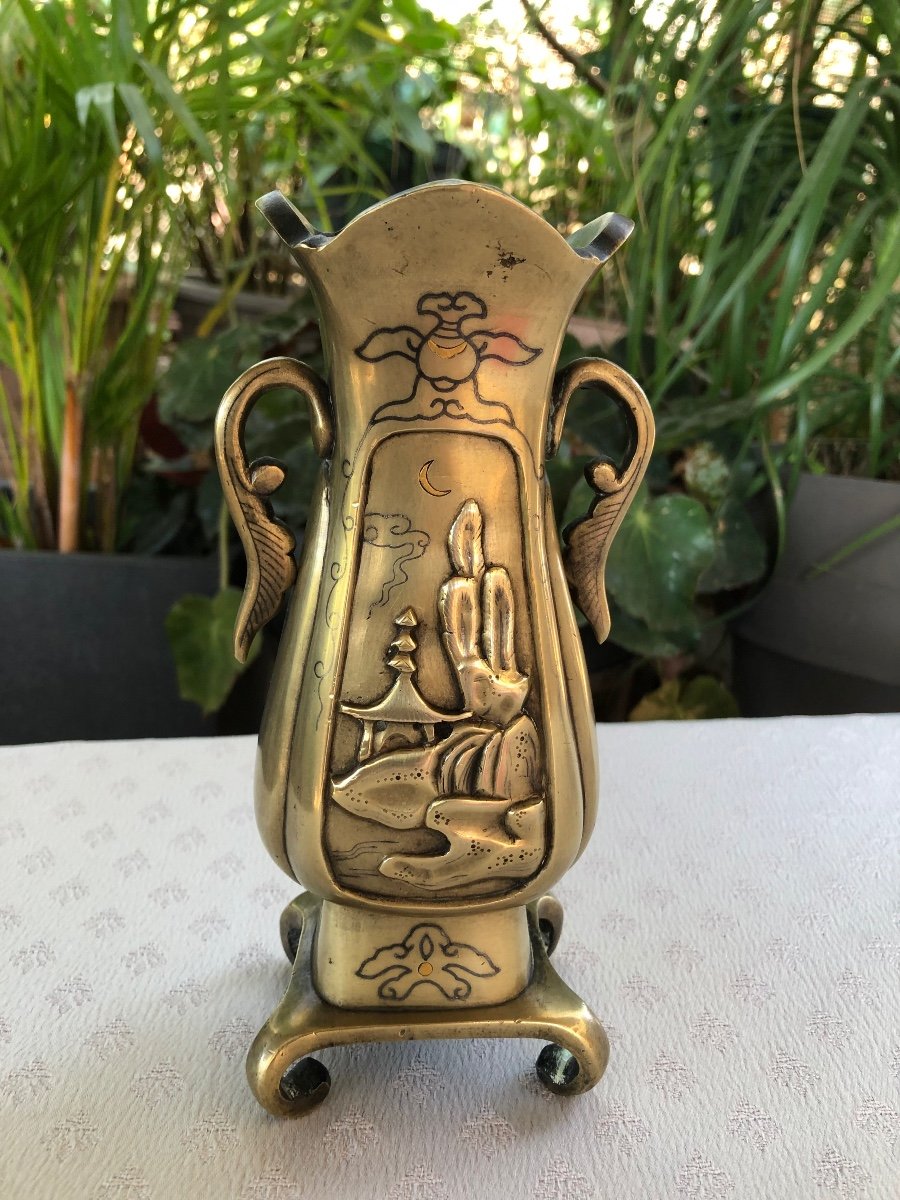 Pair Of Bronze Vases-photo-3