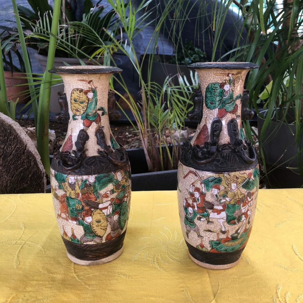 Paire De Vases Satzuma 