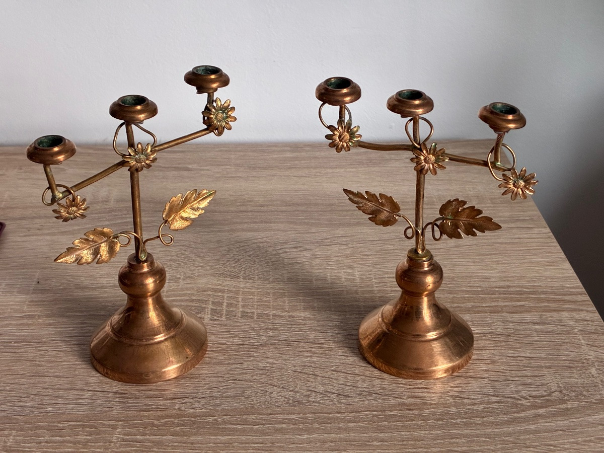 Paire de minis bougeoirs -photo-2