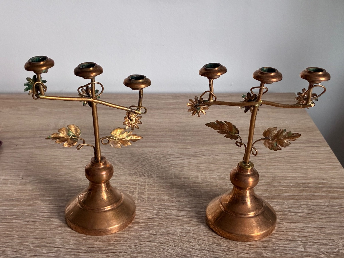 Paire de minis bougeoirs -photo-5