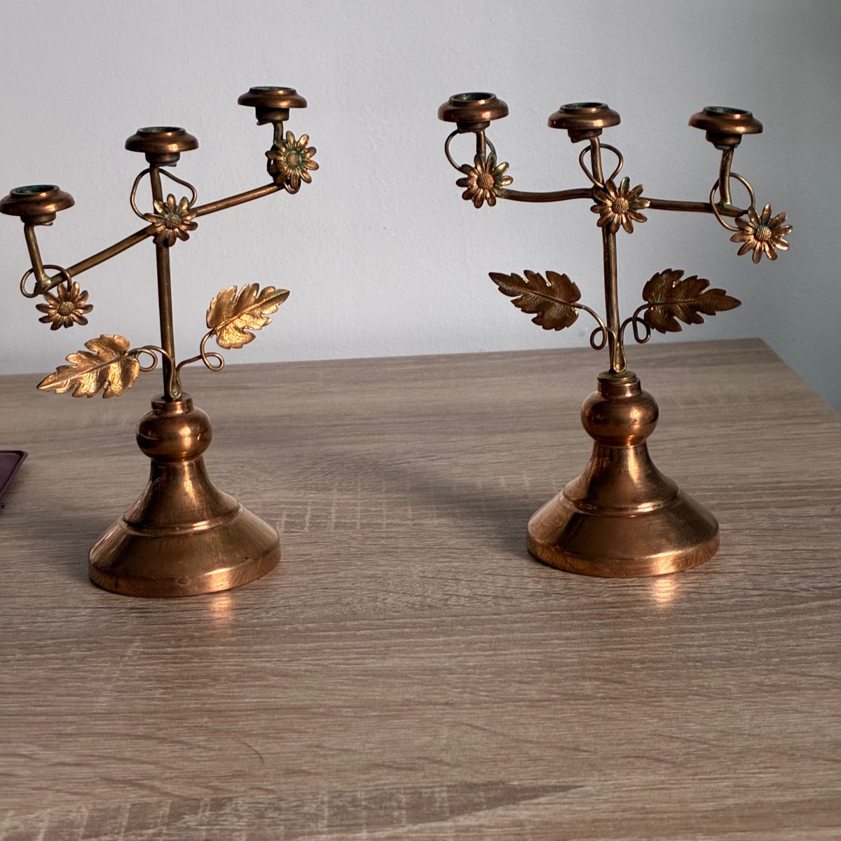 Paire de minis bougeoirs 