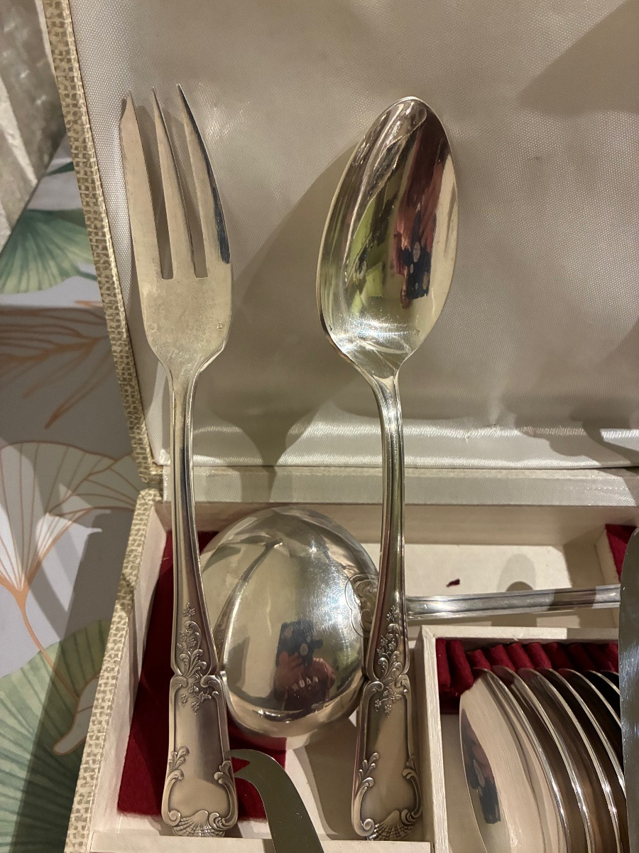 Ménagère en métal blanc -photo-4