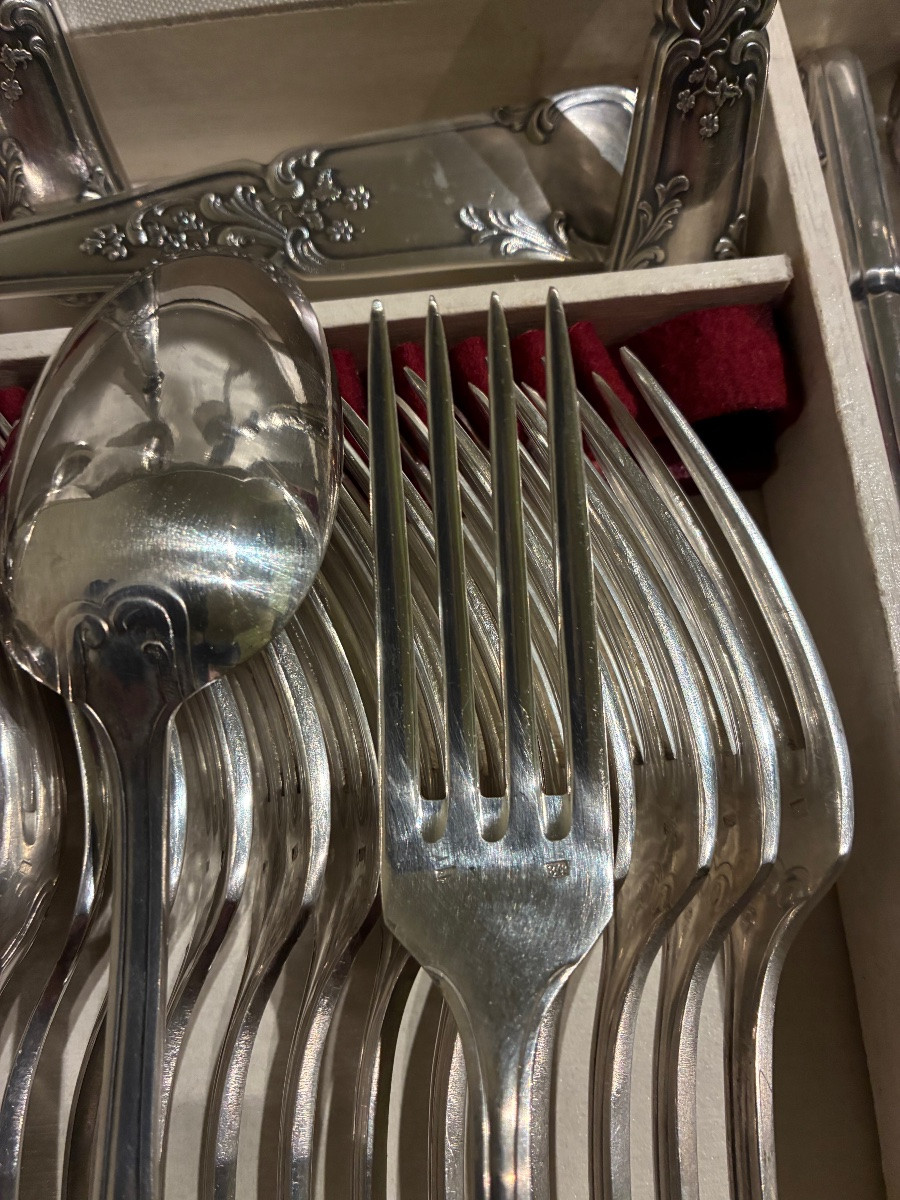 Ménagère en métal blanc -photo-1