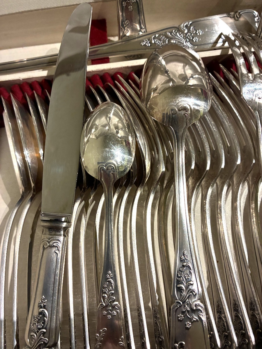 Ménagère en métal blanc -photo-2