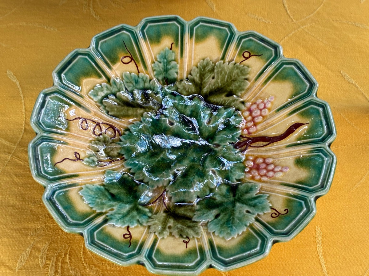 Service à dessert  feuilles de vigne-photo-4