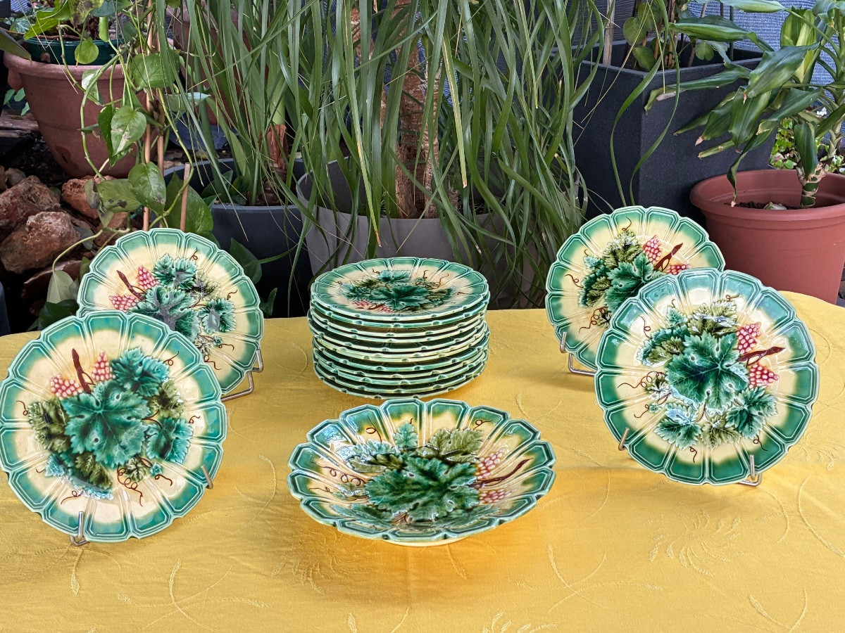 Service à dessert  feuilles de vigne-photo-1