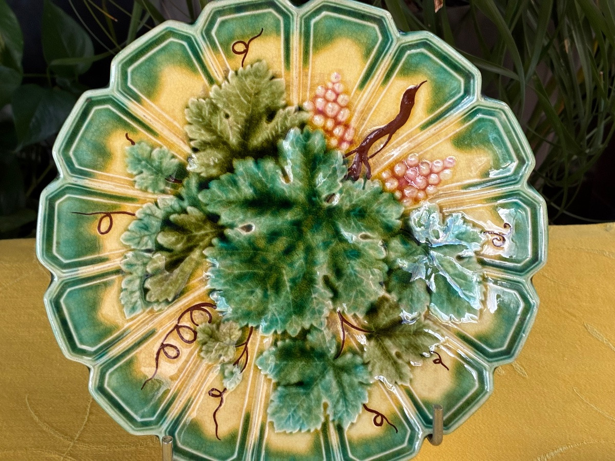 Service à dessert  feuilles de vigne-photo-6