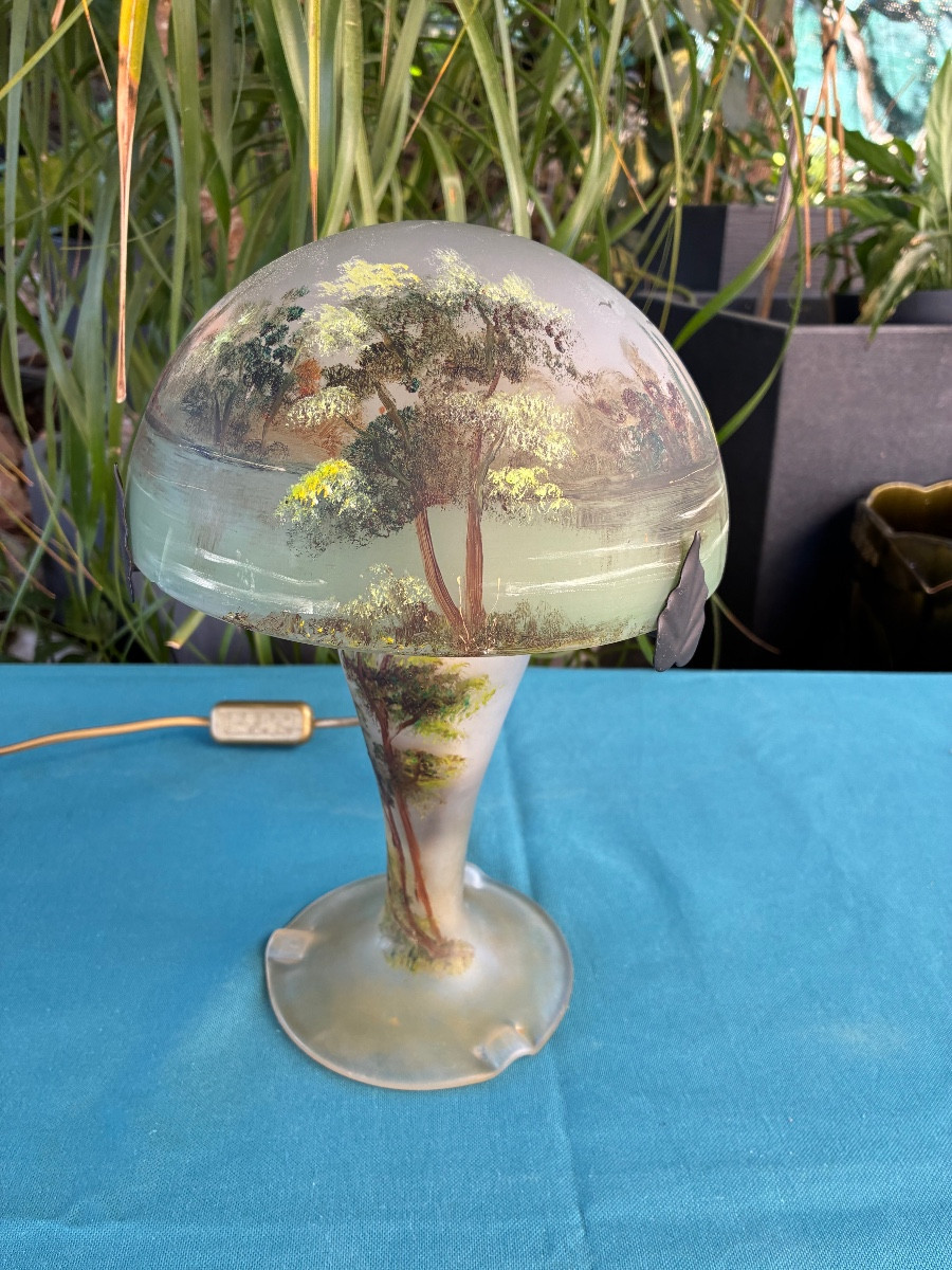 Lampes en verre peint