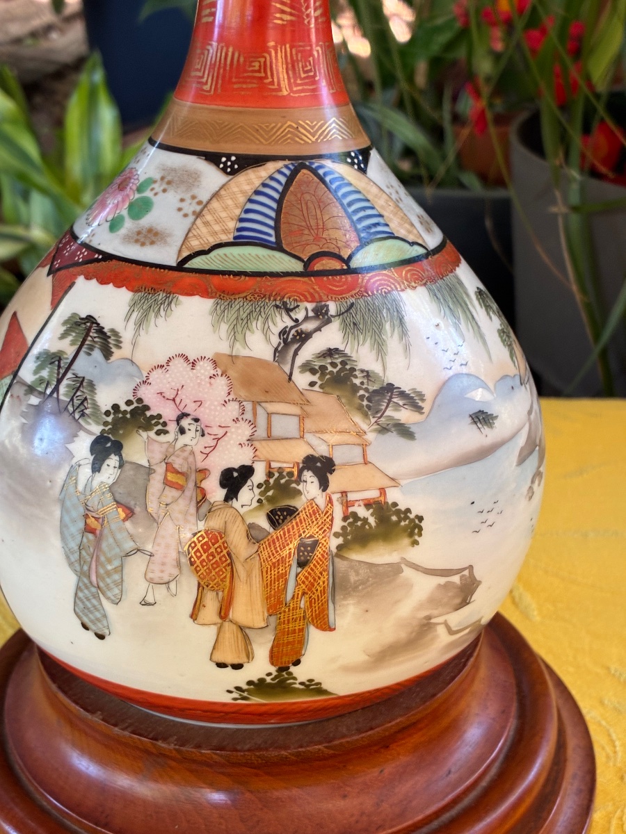 Paire de carafes Asiatiques -photo-1