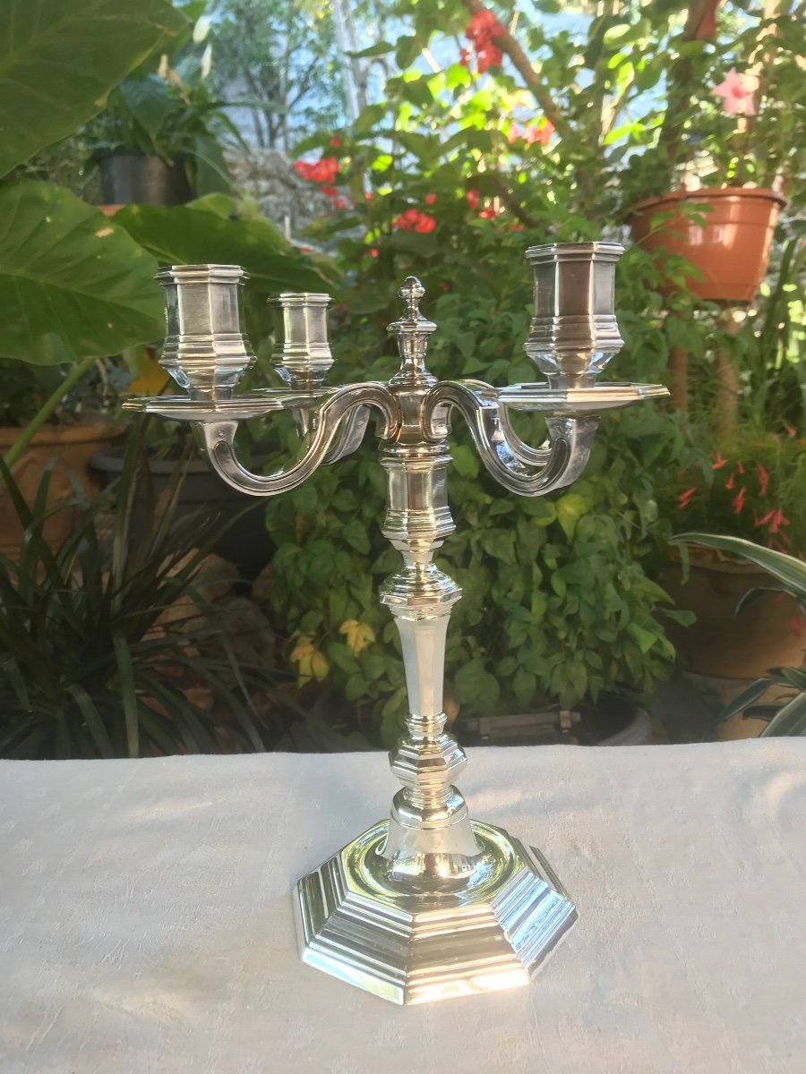 Pair Of Christofle Candelabra-photo-4