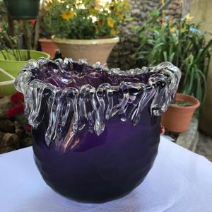 Vase en verre soufflé 