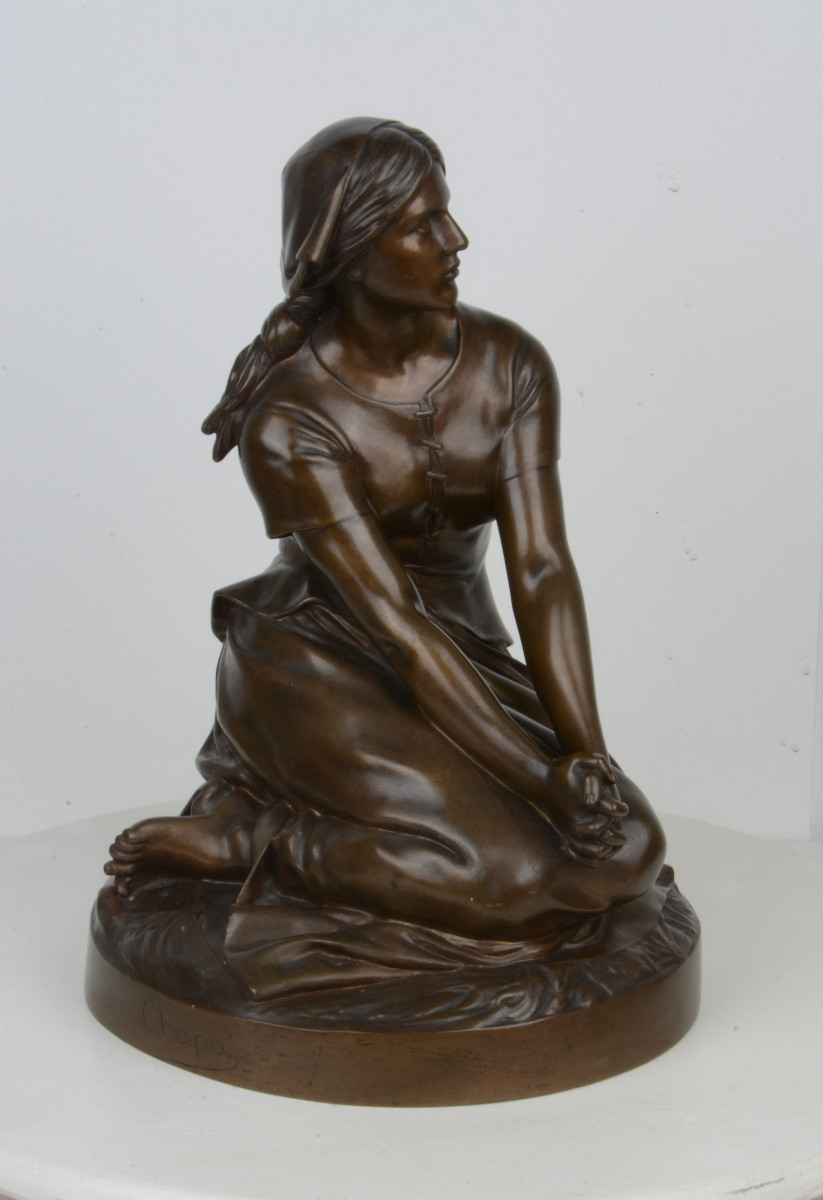 Jeanne d'Arc à Domrémy - Henri CHAPU 1833-1891-photo-2