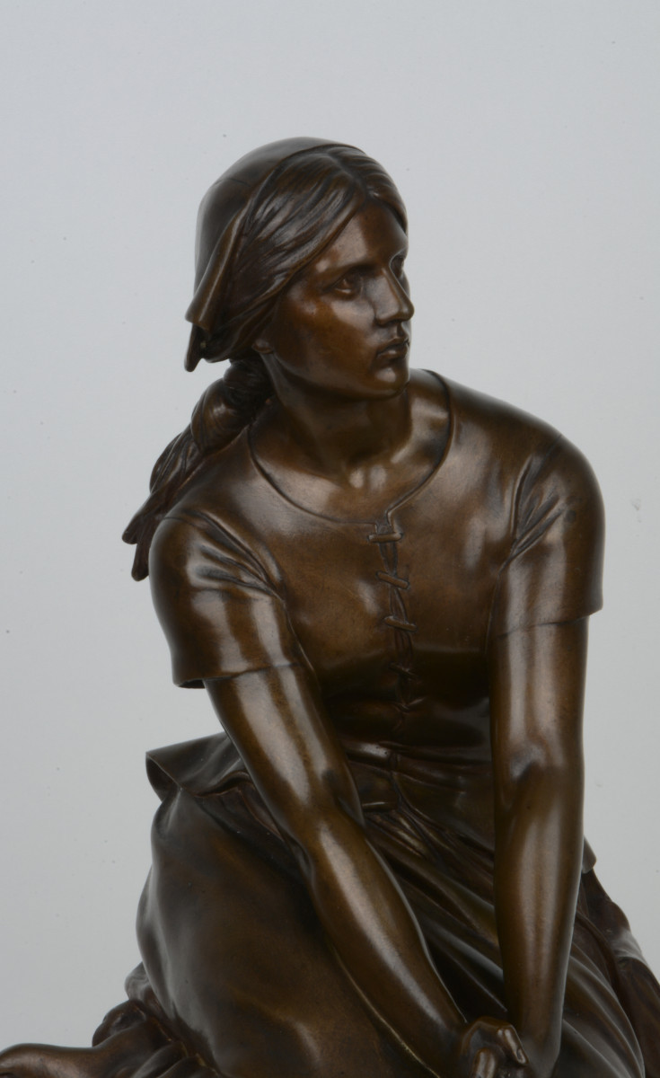 Jeanne d'Arc à Domrémy - Henri CHAPU 1833-1891-photo-3