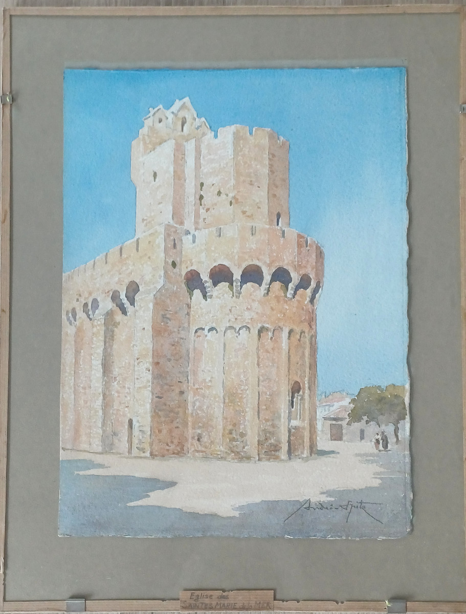 L'église des Saintes Maries de la Mer - André SPTIZ 1884-1977-photo-4