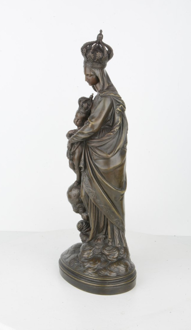 Crowned Madonna With Child - Jean Norest 1822–1870 Virgin-photo-3