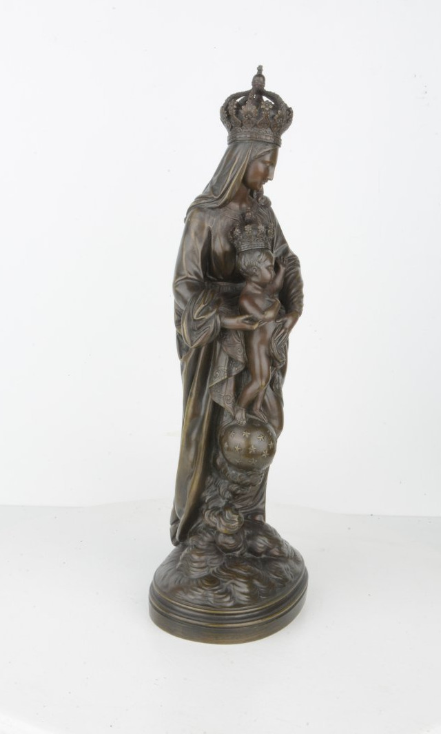 Crowned Madonna With Child - Jean Norest 1822–1870 Virgin-photo-2