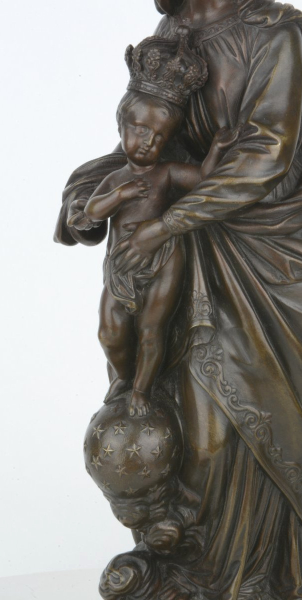 Crowned Madonna With Child - Jean Norest 1822–1870 Virgin-photo-4
