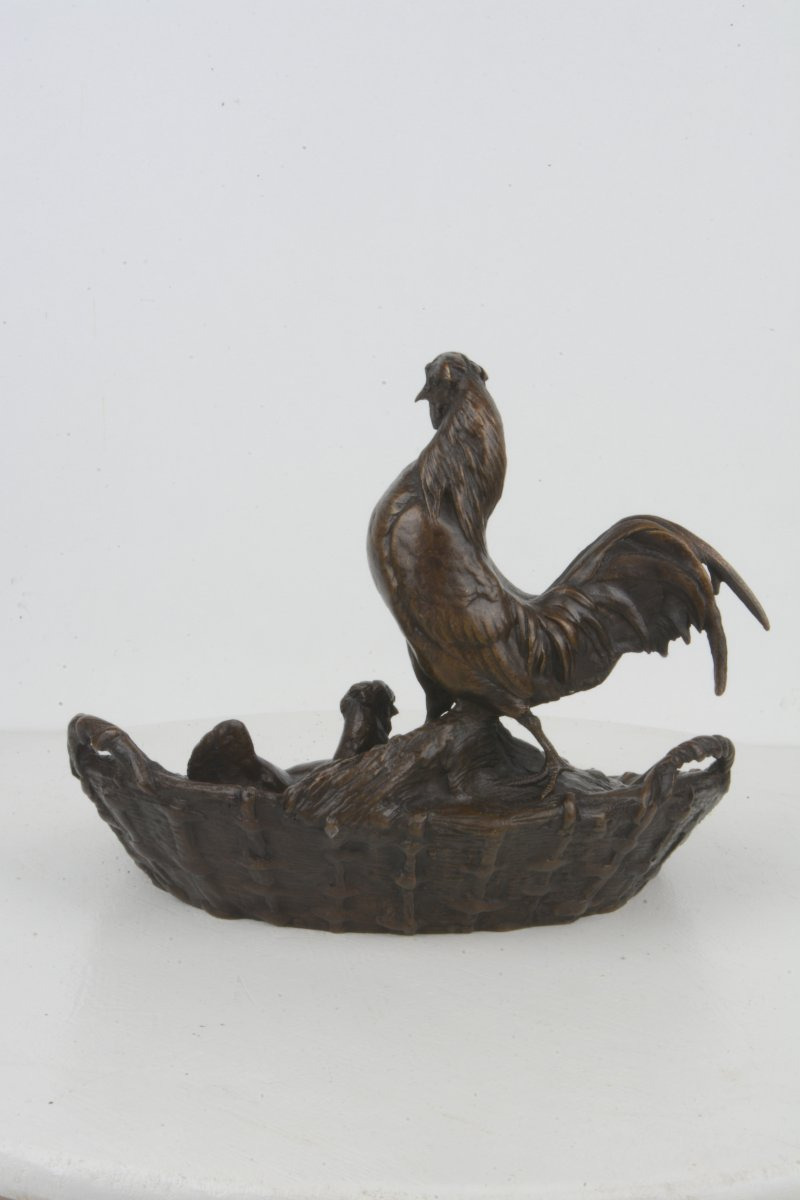 Coq et Poule - Vide poche - Auguste CAIN 1821-1894 Caïn-photo-4