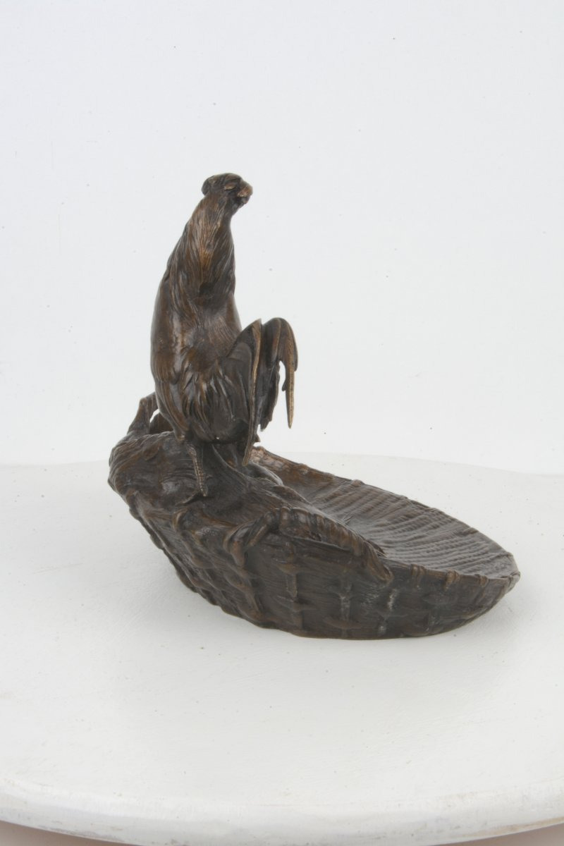 Coq et Poule - Vide poche - Auguste CAIN 1821-1894 Caïn-photo-1