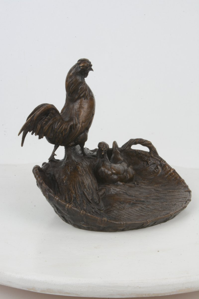 Coq et Poule - Vide poche - Auguste CAIN 1821-1894 Caïn-photo-2