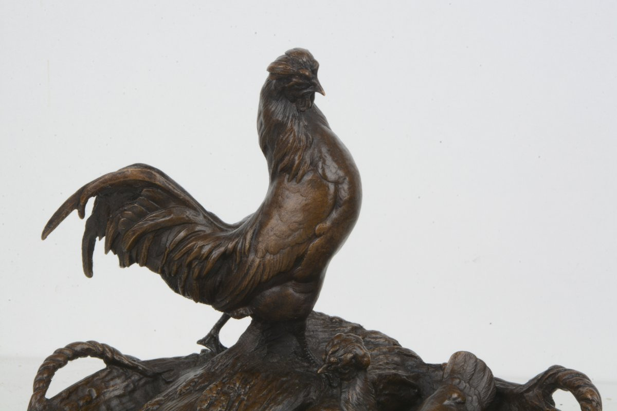 Coq et Poule - Vide poche - Auguste CAIN 1821-1894 Caïn-photo-3