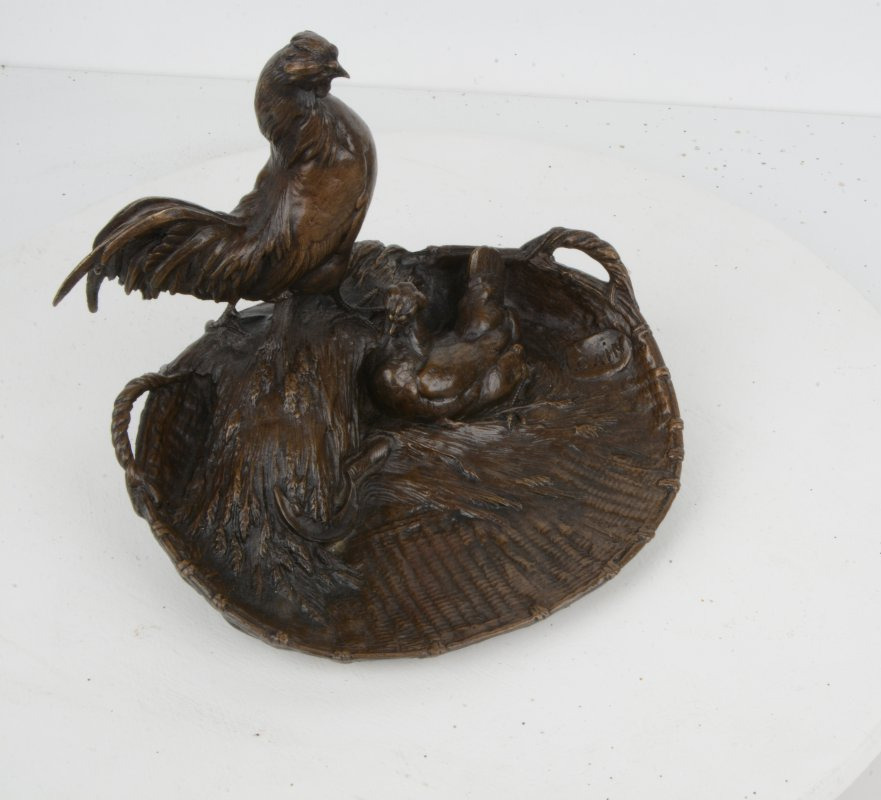 Coq et Poule - Vide poche - Auguste CAIN 1821-1894 Caïn-photo-6