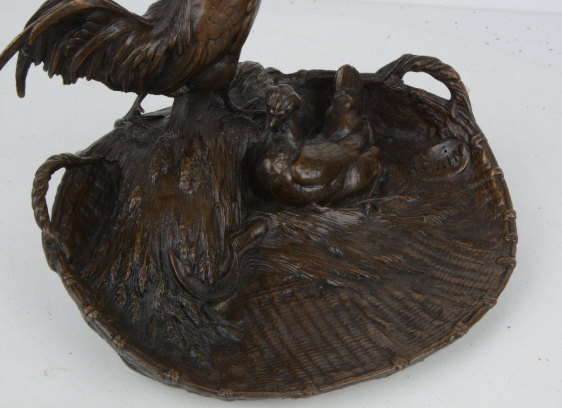 Coq et Poule - Vide poche - Auguste CAIN 1821-1894 Caïn-photo-7