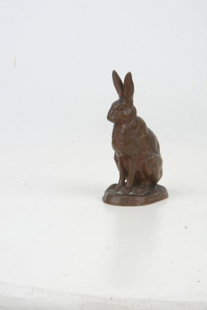 Seated Hare - Antoine Barye 1795–1875 - Barbedienne-photo-2