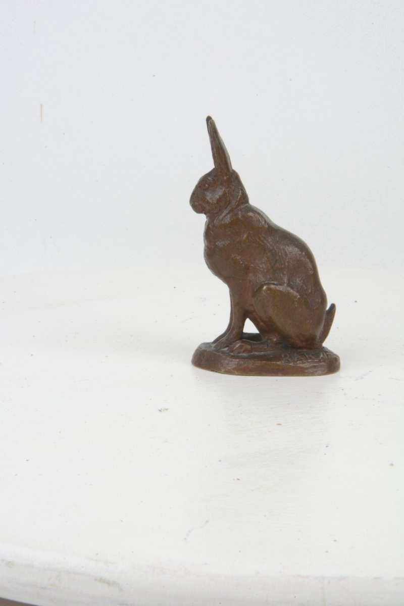Seated Hare - Antoine Barye 1795–1875 - Barbedienne-photo-3