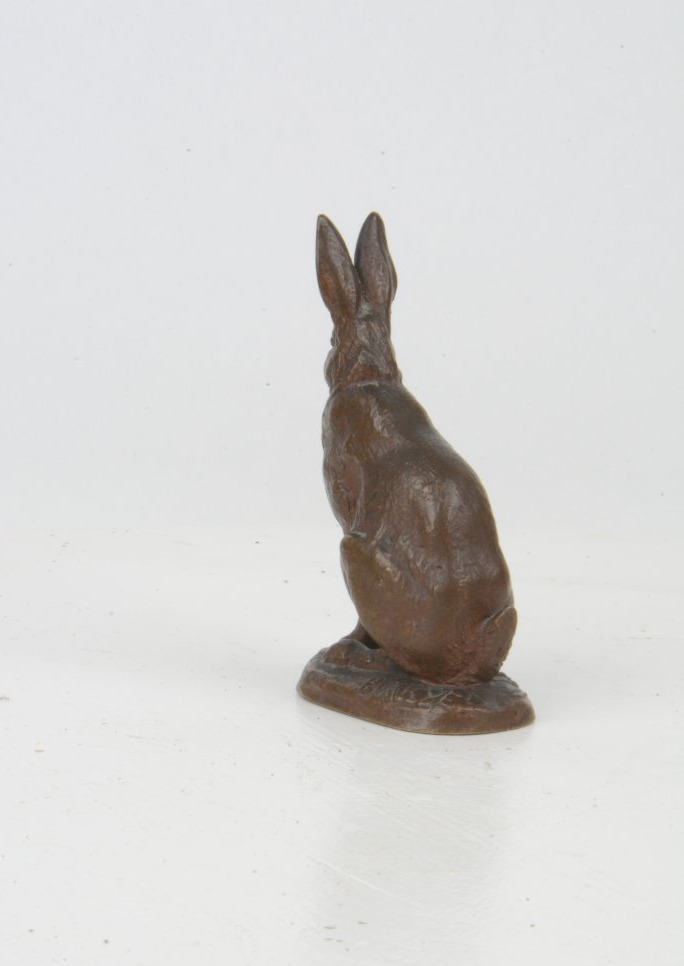 Seated Hare - Antoine Barye 1795–1875 - Barbedienne-photo-4