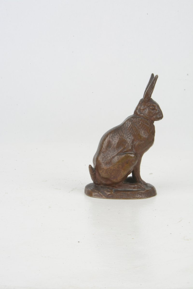 Seated Hare - Antoine Barye 1795–1875 - Barbedienne-photo-2