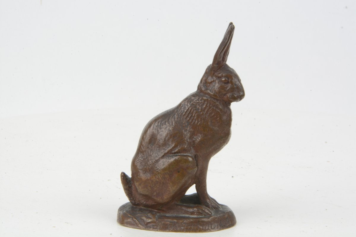 Seated Hare - Antoine Barye 1795–1875 - Barbedienne-photo-5