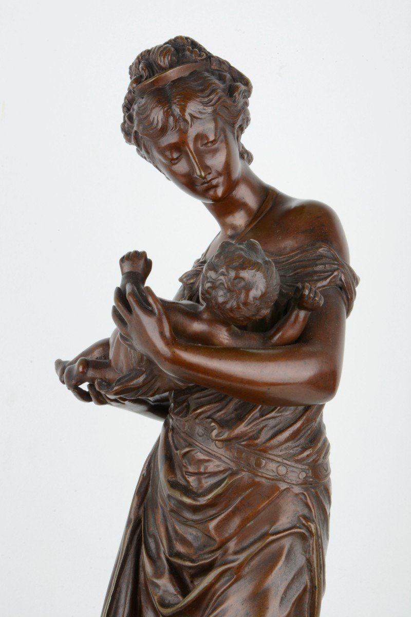 Young Mother - Adrien-etienne Gaudez 1845-1902-photo-4