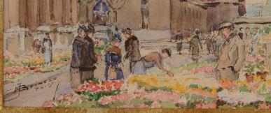 Marché aux Fleurs devant la Conciergerie  - Marcel BRIMEAU 1889-1990-photo-3