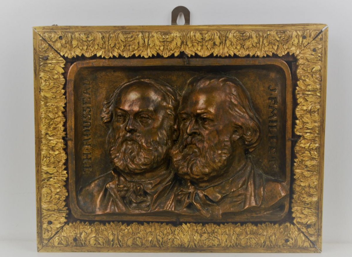 Bas Relief TH Rousseau - JF Millet - d'Après Chapu