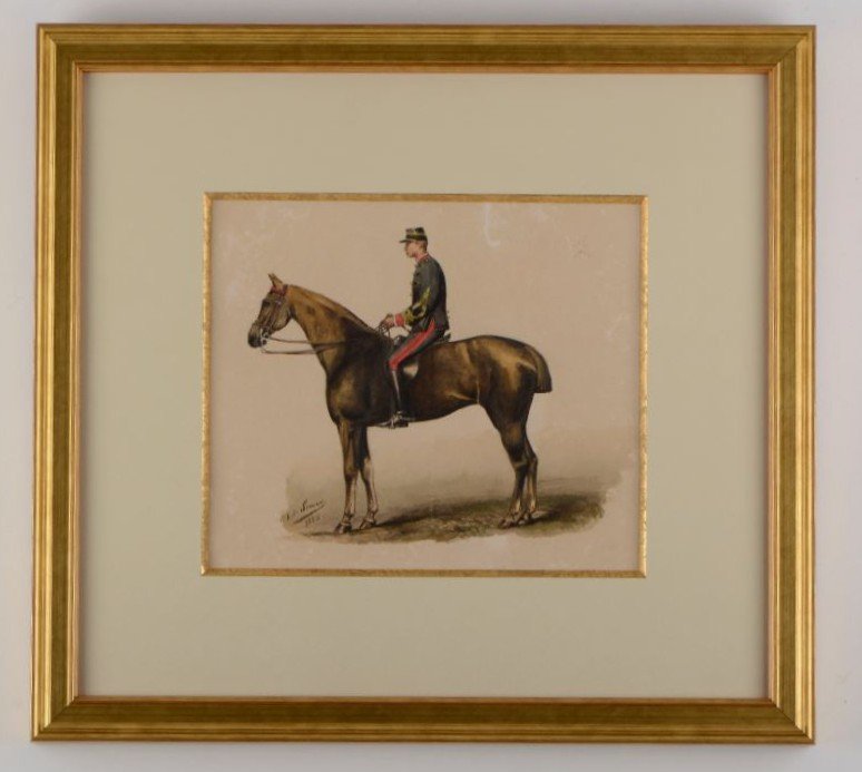Officier d'artillerie à cheval - H de Somer (fin XIX ème siècle)