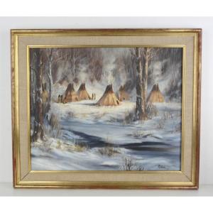 Tipis Sous La Neige - David Flitner - 1949- 