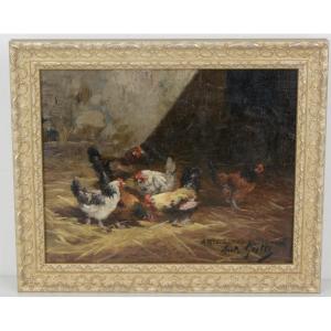 Farmyard - Antoine Gatti 1852 - ...