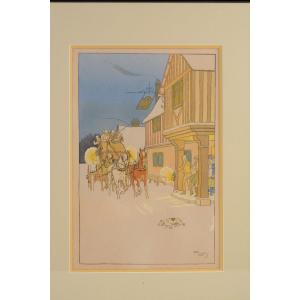 l'Arrivée Au Relais - H Eliott 1882-1959