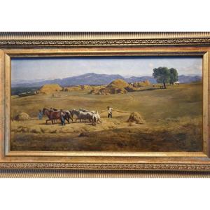 Les Moissons sur la plateau Valensole  - Gabriel Prieur 1806-1879