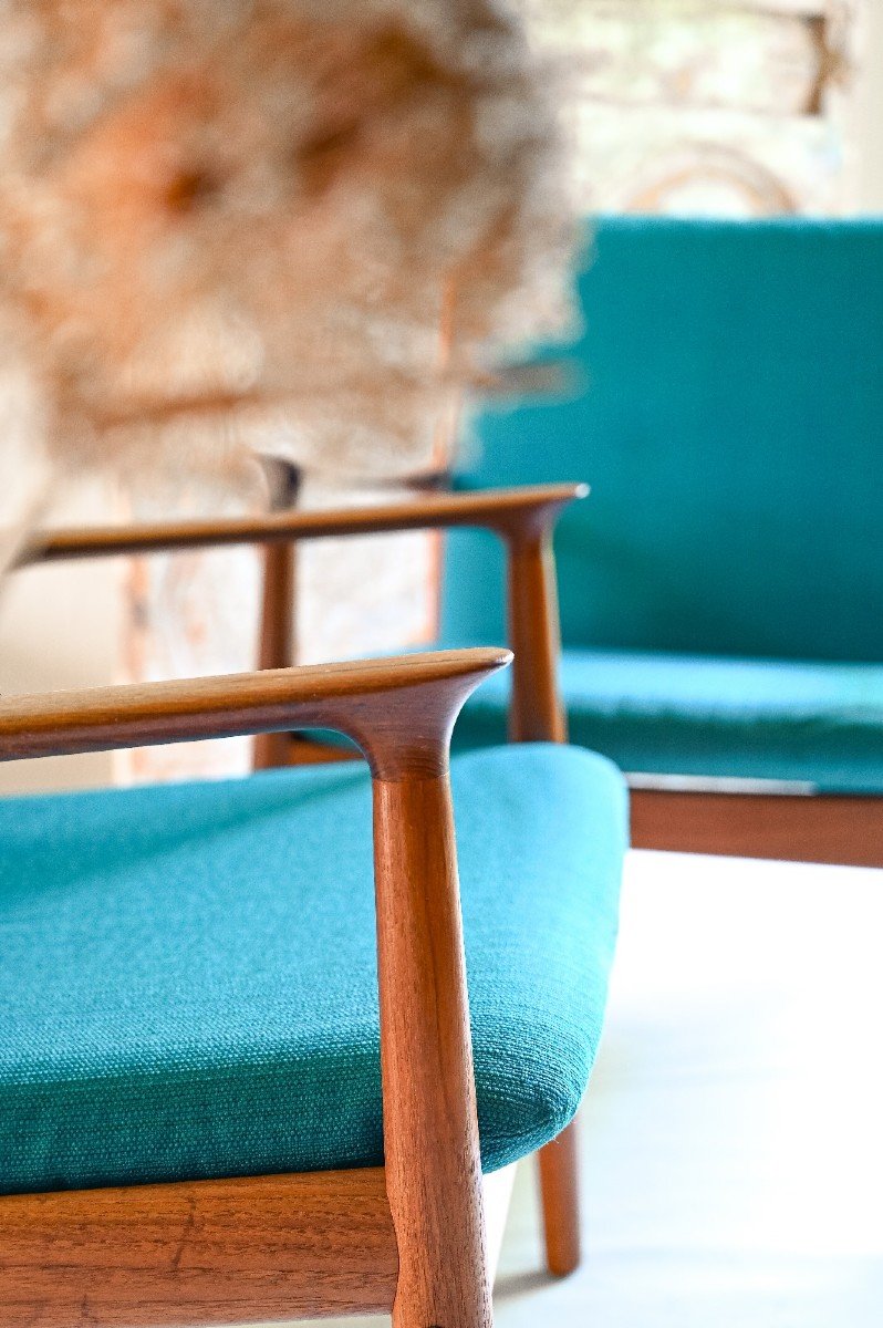 Fauteuils et Canapé en Teck par Svend Aage Eriksen-photo-2
