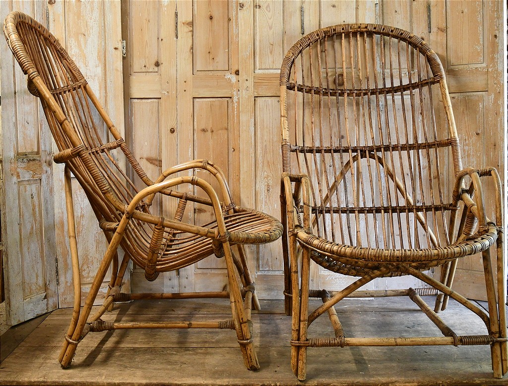 Pair Of Rattan Armchairs