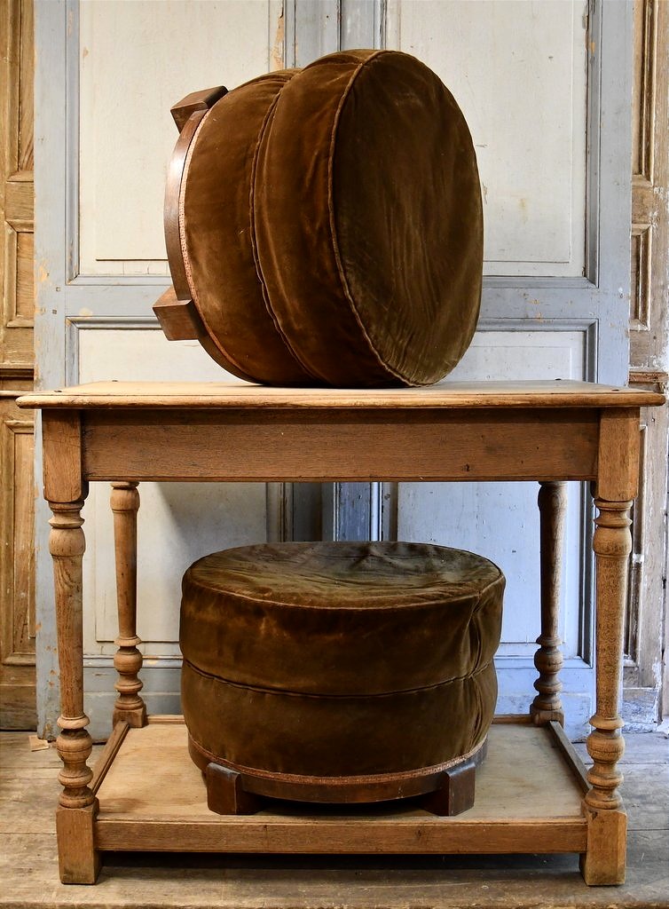 PAIRE DE POUFS , REPOSE PIEDS 1950